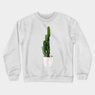 Lovely Potted Cactus Sticker Crewneck Sweatshirt